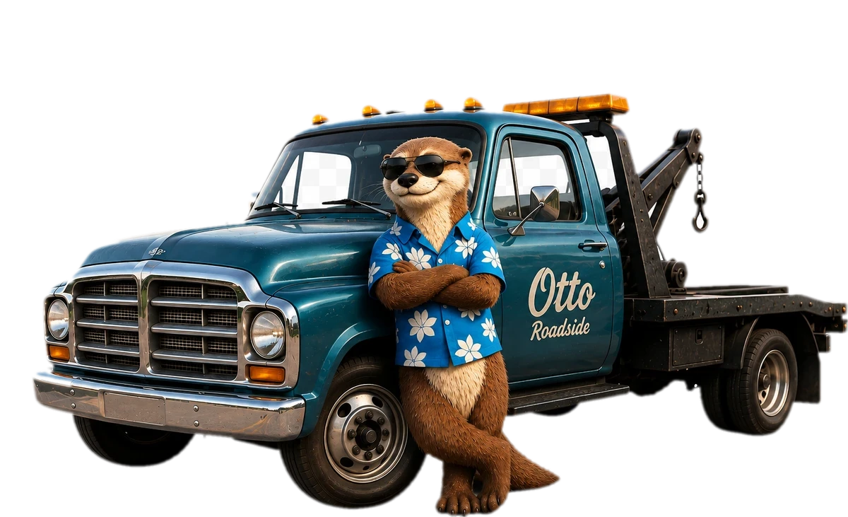 Otto's classic flatbed tow truck
